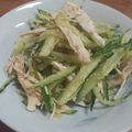 コハク☆。・'s cooksnap of when they made きゅうりと胡麻だれ鶏むね肉のサラダ.