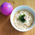 クッキングかぁ♡'s cooksnap of when they made ランチ！夜食！混ぜるだけ☆卵かけ素麺.
