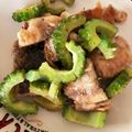 ばやし's cooksnap of when they made 鯖とゴーヤのガーリック炒め.