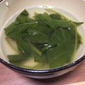 ちむたこりん's cooksnap of when they made 空芯菜のシャキシャキ中華風スープ.