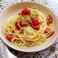 いちごみるく0723's cooksnap of when they made トマトとツナの麺つゆパスタ.