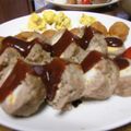 黒豚あぐう's cooksnap of when they made スコッチエッグ風？ゆで卵ロールハンバーグ.