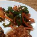 ポニーリボン's cooksnap of when they made 簡単付け合せ★ピーマンと人参のソース炒め.
