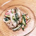 hasena's cooksnap of when they made 胡瓜と竹輪のごまマヨサラダ.