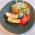 yesmama's cooksnap of when they made カニカマとネギの卵焼き.