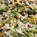 fiatcinq's cooksnap of when they made ごはんのお供に！おくらの味噌炒め～♪♪.