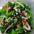 くー太郎まま's cooksnap of when they made 小松菜とわかめの和え物.