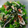 くー太郎まま's cooksnap of when they made 小松菜とわかめの和え物.