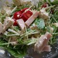 ぴあののりこ's cooksnap of when they made 水菜ハム豆腐ミニトマトのマヨポンサラダ.