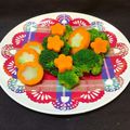 hiroro☆ro's cooksnap of when they made 飾り切り（人参・キュウリ）お弁当に♪.