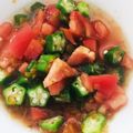 よーこ✳︎修行中's cooksnap of when they made オクラトマトの梅ドレッシングあえ.