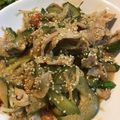 菜鳳子's cooksnap of when they made さっぱり☆豚肉トマト胡瓜のオイマヨ炒め★.