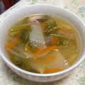 ももんがマミィ☆'s cooksnap of when they made 冷蔵庫の残り野菜で❀具だくさんスープ♡.