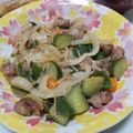 ふじもんもん☆'s cooksnap of when they made 豚こま団子ときゅうり野菜味噌にんにく炒め.