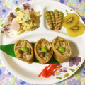 puniＫ's cooksnap of when they made 栗ときのこの炊き込みご飯のお稲荷さん.
