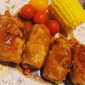 こうせ★'s cooksnap of when they made こってり☆アスパラと人参の豚巻き.
