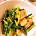 クックOPZ7VB☆'s cooksnap of when they made ニンニクの芽と海老のオイスターソース炒め.