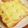 ポッパ's cooksnap of when they made 朝食に！おやつに！バナナチーズトースト＊.