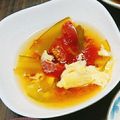 よめふな's cooksnap of when they made すぐできる！トマトとレタスのかき玉スープ.