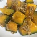 まゆま〜ゆ's cooksnap of when they made ひき肉でおかず感アップ かぼちゃの煮物.