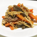 ひとみや's cooksnap of when they made 豚肉とピーマン　蒟蒻ときのこの中華炒め.