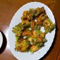 yaekinu's cooksnap of when they made えびとアスパラのかきあげ.
