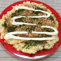 ヌーシ's cooksnap of when they made おふたりさまのご飯入りモダン焼き.