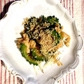 yummymom's cooksnap of when they made ゴーヤとささみの中華和え.