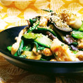 yangpa's cooksnap of when they made 大葉香る♡ささみと茄子ときゅうりの炒め♪.
