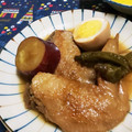 たまさぶろうの部屋's cooksnap of when they made 手羽先とうずらの玉子とシシトウのすっぱ煮.