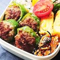 ゆうちゃんシェフ's cooksnap of when they made 詰めて焼くだけ★パプリカの肉詰めバーグ.