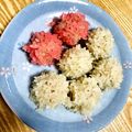 大橋ポコたん's cooksnap of when they made ひな祭り＆お祝いに♪紅白もち米蒸しだんご.