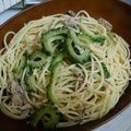 Hitomiクック's cooksnap of when they made 簡単◎ゴーヤとツナのスパゲティ.