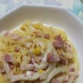 ☆yuuyu☆'s cooksnap of when they made コーンスープの素でカルボナーラ.