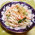 えれぼん's cooksnap of when they made 大根と胡瓜とカニカマの胡麻マヨ和え.