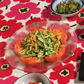 まるちゃん（≧∇≦）'s cooksnap of when they made 簡単5分✿きゅうりと人参のくるくるサラダ.