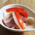 ぅちゃこ's cooksnap of when they made 新玉ねぎと鴨スモークのマリネ.