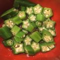 ルナＰボール's cooksnap of when they made めんつゆで♡おくらのお浸し.