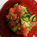 みるしぃべぇちゃん's cooksnap of when they made トマト・きゅうり・大葉のごま和え♪.
