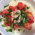 Rayryu123's cooksnap of when they made トマトとツナのぶっかけそうめん.