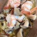 yoshi0401's cooksnap of when they made 5分で☆マッシュルームと海老のアヒージョ.