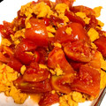 あぽぽ0621's cooksnap of when they made 包丁いらずで甘い味！トマトと卵の炒め物.