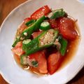 ぽぷらまる☆'s cooksnap of when they made オクラとトマトのしそポン酢和え.