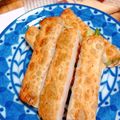 あやざいる's cooksnap of when they made 餃子の皮でアスパラ巻き.
