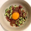 caruga's cooksnap of when they made まぐろユッケ.