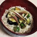 モグタソ's cooksnap of when they made 揚げ夏野菜の胡麻ダレそうめん.