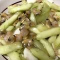 らむちびた's cooksnap of when they made 青瓜とベーコンの中華炒め.
