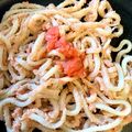 ☆コムギ☆'s cooksnap of when they made たらこバター焼きうどん.