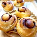 YUH♡ママ's cooksnap of when they made ココアとチョコチップのくるくるロールパン.