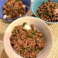 クックNIPEOU☆'s cooksnap of when they made 焼肉のタレで♪牛ひき肉そぼろ.
